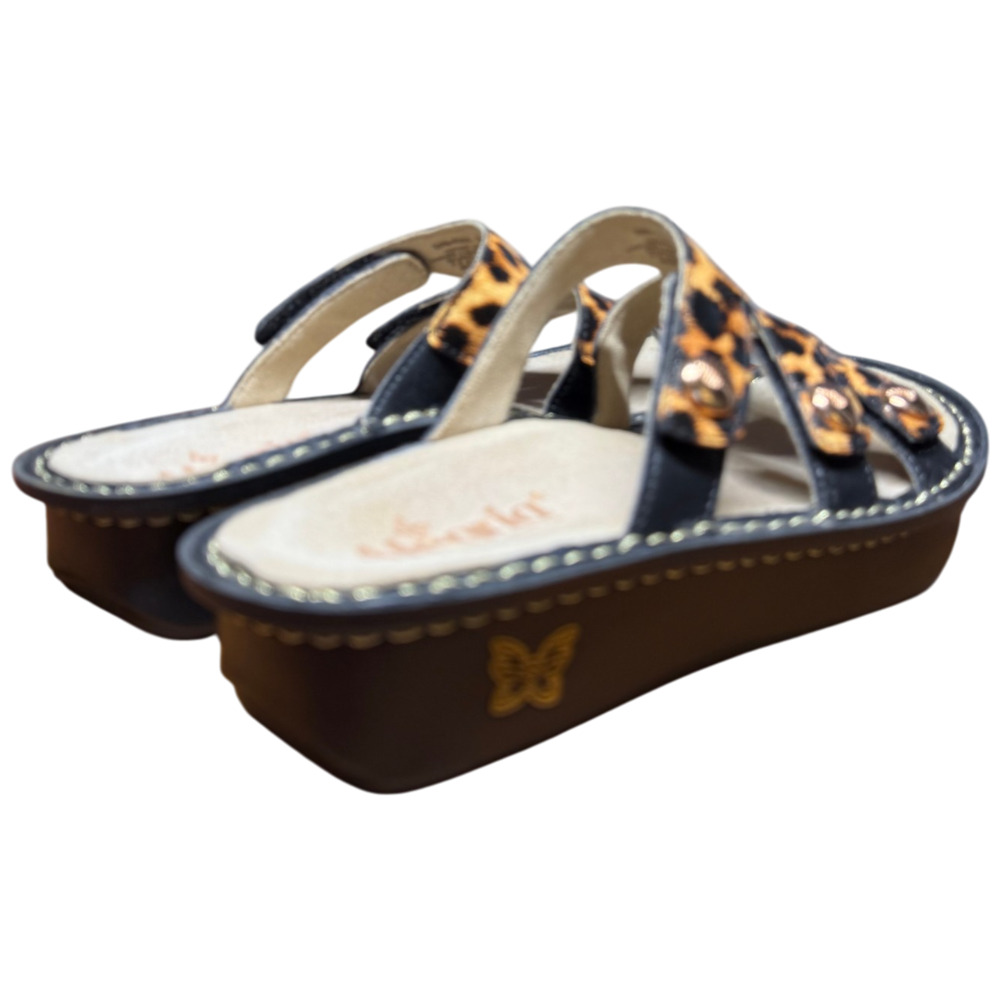 ALEGRIA Dinah Women's 39 /US 9-9.5 Leopard Three Strap Adjustable Comfort Sandal - Picture 5 of 16